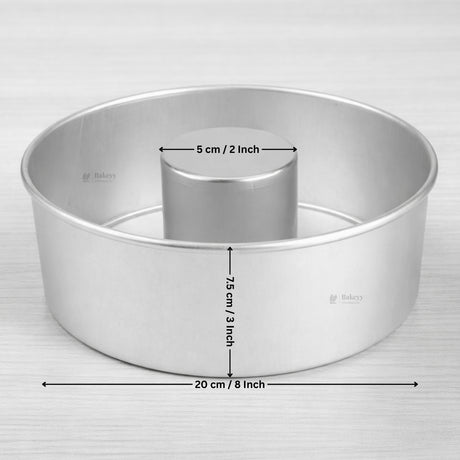 Detachable Round Aluminium Donut Shape Cake Mould | Tube Mould for Sponge, Pound & Ring Cakes | 4 Sizes Available | Pack of 1