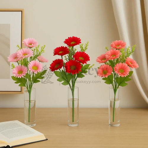 Artificial Daisy Flower Bunch – 48cm | Floral Bouquet for Vase, Gifting & Home Decor | Pack of 1