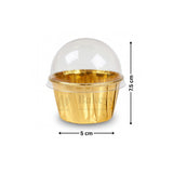 Round Bake n Serve with Gold Lining | Pack of 50