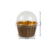 Round Bake n Serve with Gold Lining | Pack of 50