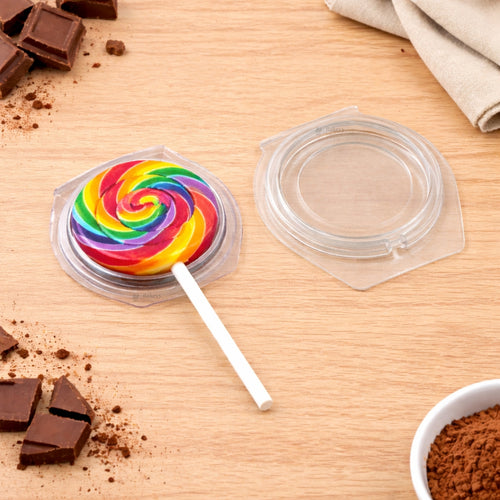 Round Chocolate Protective Cover | Transparent Plastic Lid for Disc Chocolates | Clear Food-Grade Chocolate Cover | Pack of 100