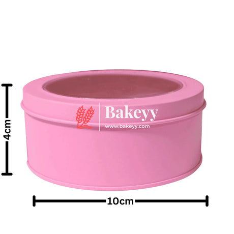 Round Empty Decorative Acrylic Box | Gift Box | Chocolate Box | Sweet Box | Jewellery Box | Pvc Tin Box | Big | - Bakeyy.com - India - Round Empty Decorative Acrylic Box | Gift Box | Chocolate Box | Sweet Box | Jewellery Box | Pvc Tin Box | Big | - Red