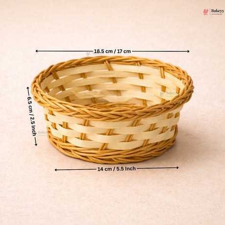 Round Handwoven Wicker Basket | Elegant & Durable Storage Solution | 1 Piece