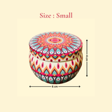 Empty Tin Matka Shaped Decorative Boxes | Round Box | Candle Tin Box | Pack of 12
