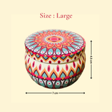 Empty Tin Matka Shaped Decorative Boxes | Round Box | Candle Tin Box | Pack of 12