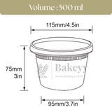 Clear Stackable Round PET Box | Pack of 25