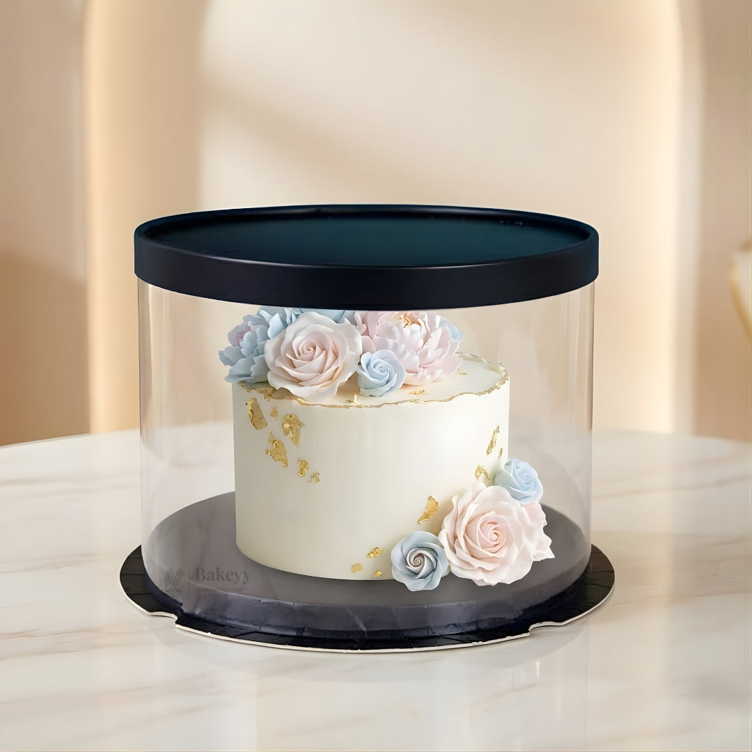 Luxury Round Cake Box | Durable Base & Top | Premium Transparent Design Cake Box | Pack of 5
