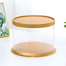 Luxury Round Cake Box | Durable Base & Top | Premium Transparent Design Cake Box | Pack of 5