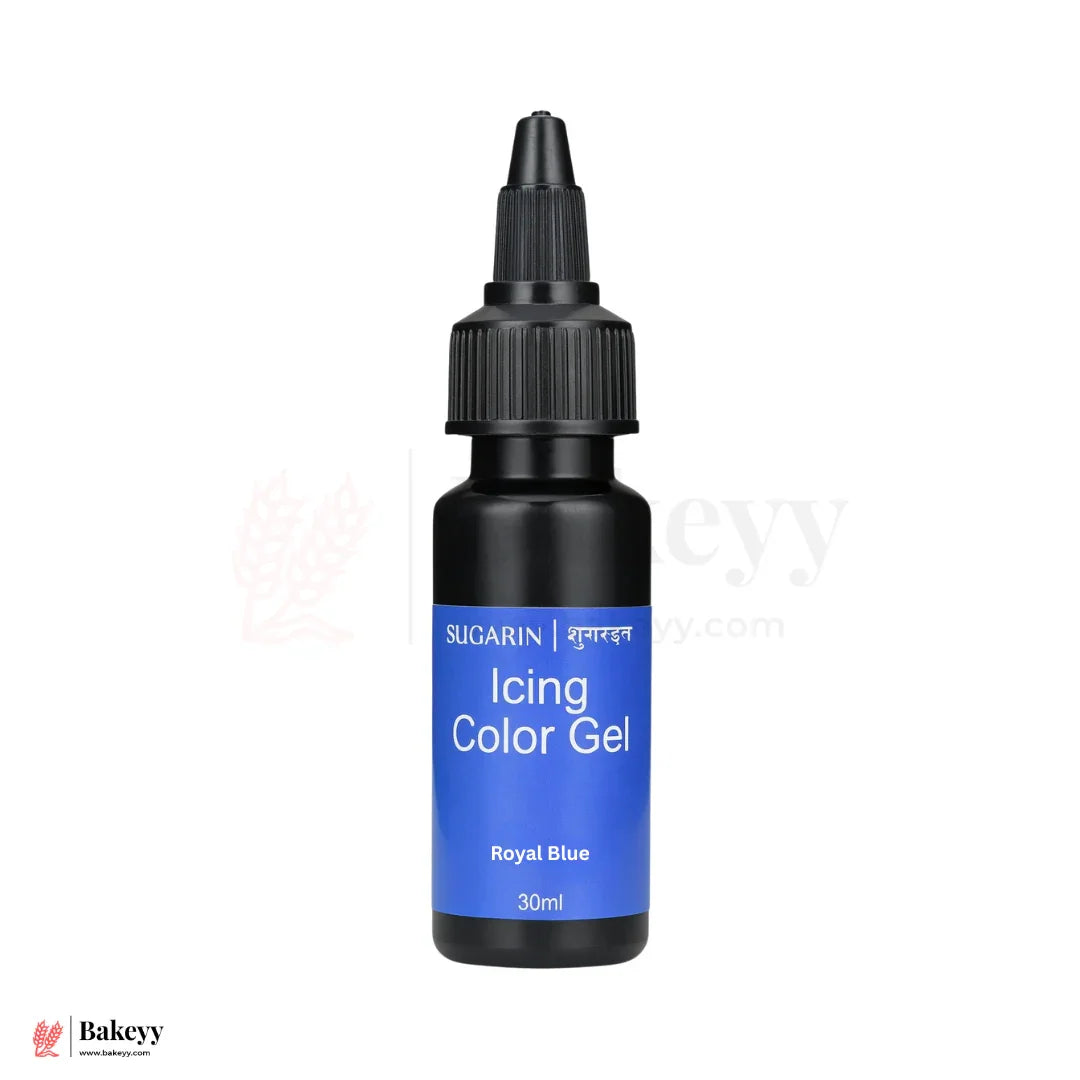 Sugarin Royal Blue Icing Color Gel – 30ml | Vibrant Food Gel Color for Cakes, Fondant & More - Bakeyy.com - India - Sugarin Royal Blue Icing Color Gel – 30ml | Vibrant Food Gel Color for Cakes, Fondant & More - Default Title