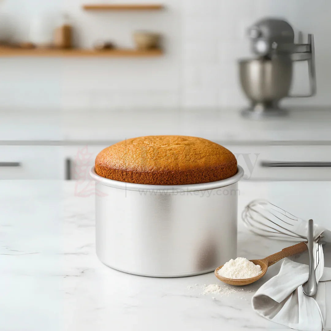 8x4" Round Aluminium Cake Mould