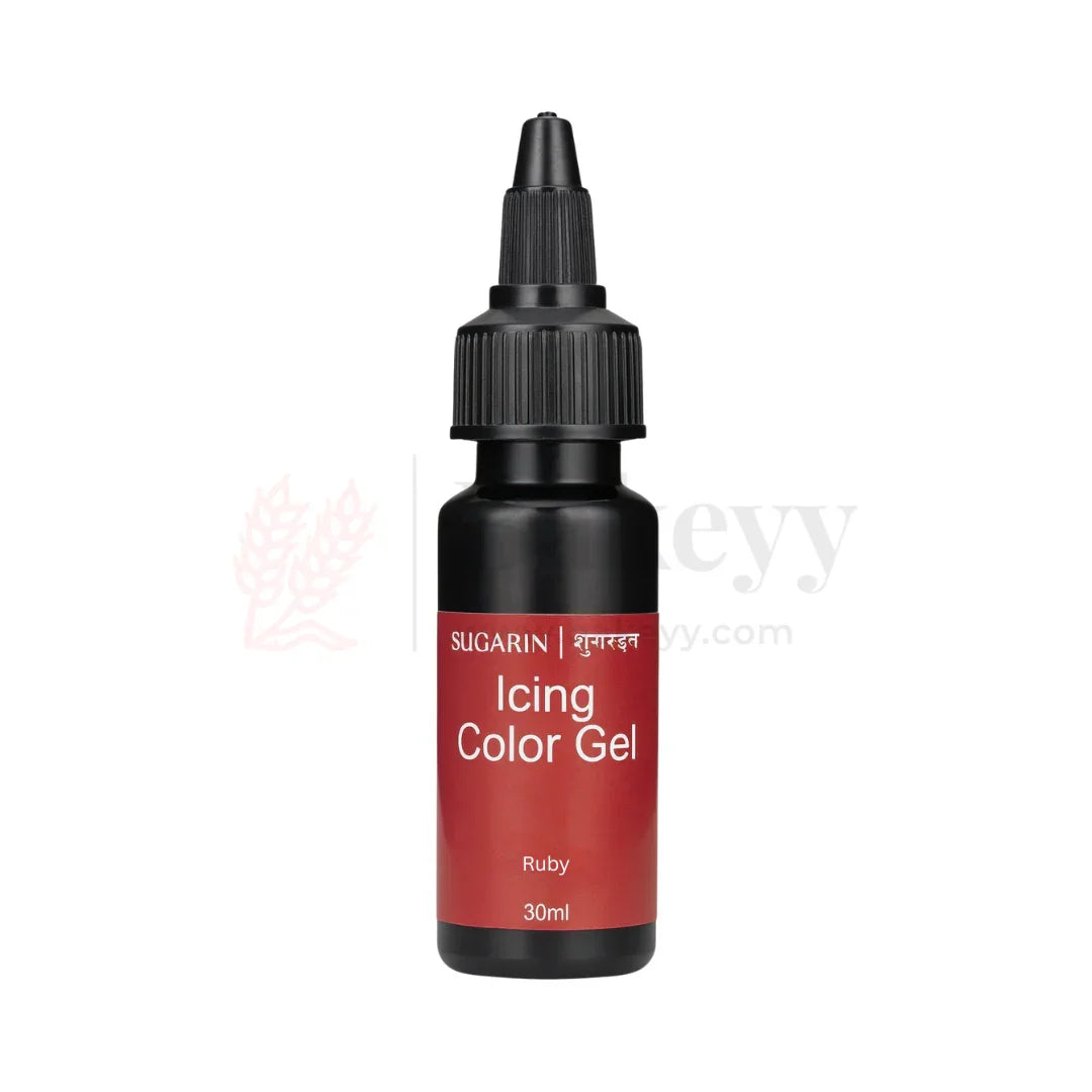 Sugarin Ruby Icing Colour Gel – 30ml | Vibrant Food Gel Colour for Cakes, Fondant & More