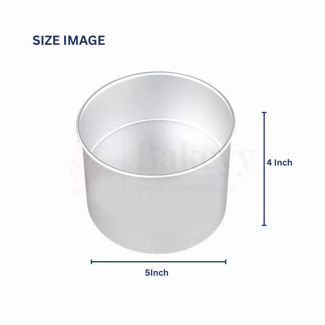 5x4" Round Aluminium Cake Mould