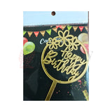 4" inch Happy Birthday Cake Topper - D17