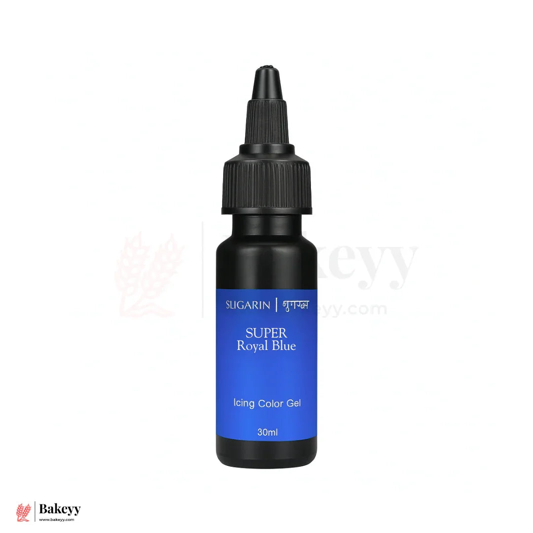 Sugarin Super Royal Blue Icing Color Gel – 30ml | Intense Red Gel Color for Cakes, Cupcakes & Desserts