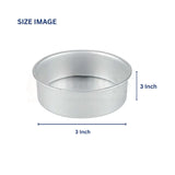 3x3" Round Aluminium Cake Mould