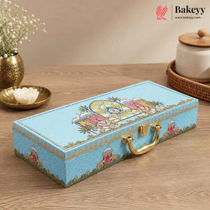 Royal Palace Theme Premium MDF Gift Hamper Box with 6 Glass Jars | Luxury Festive Dry Fruit & Gift Box | Pack of 1