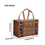 Premium Woven Picnic Basket Box with Handle | Handmade Wicker basket | 1 Piece