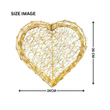 Heart-Shaped Decorative Wire Basket For Gifting – Rustic Gold Finish | Extra Large