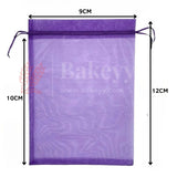 9x12CM | Purple Organza Drawstring Bag | Potli Bag for Gifting Chocolates, Jewellery | Perfect for Small Items | Pack of 99