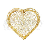 Heart-Shaped Decorative Wire Basket For Gifting – Rustic Gold Finish | Medium