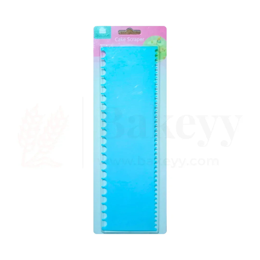 Plastic Cake Scraper – 25cm x 7cm | U-Shaped Edge Design for Perfect Textured Cakes - Bakeyy.com - India - Plastic Cake Scraper – 25cm x 7cm | U-Shaped Edge Design for Perfect Textured Cakes - Default Title