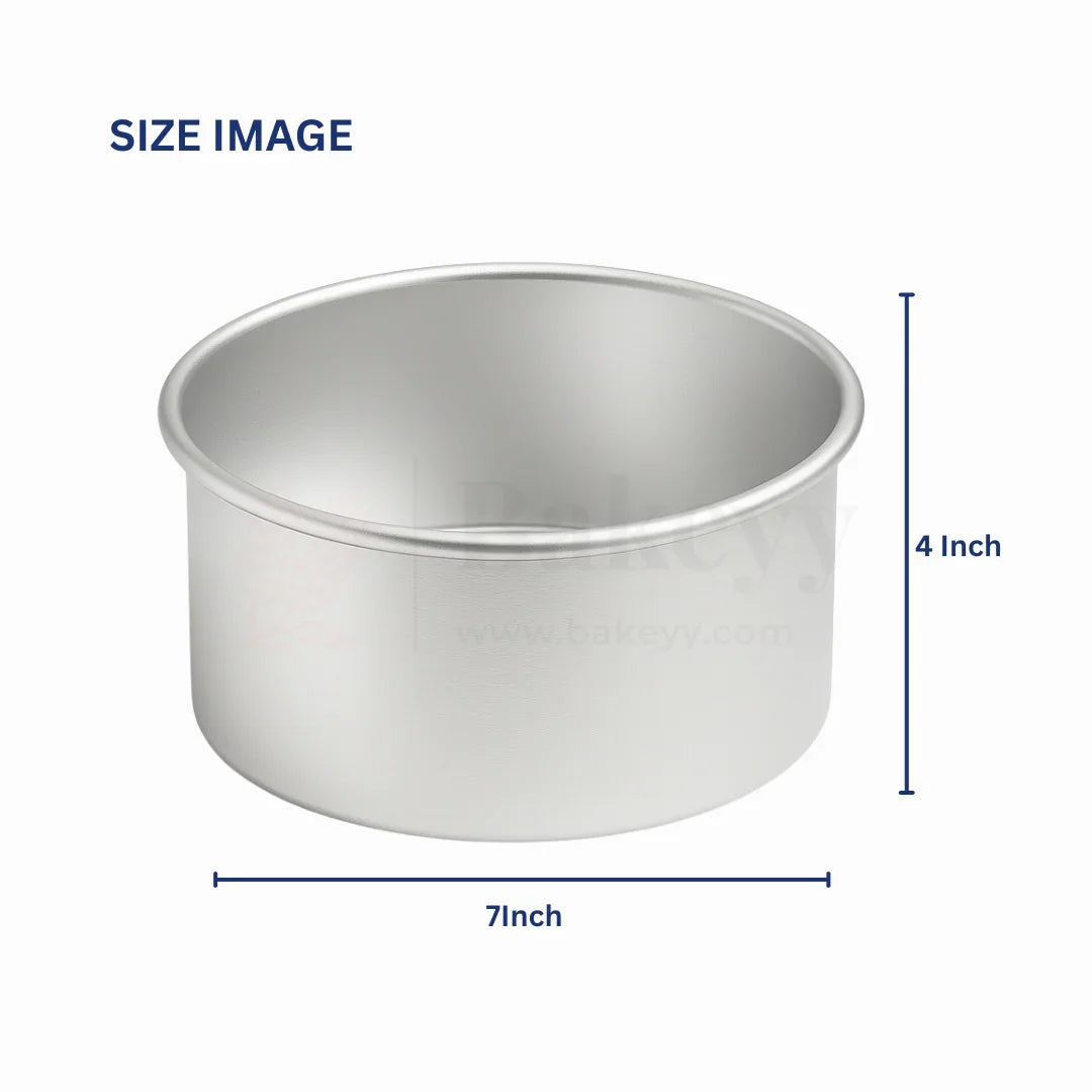 7x4" Round Aluminium Cake Mould