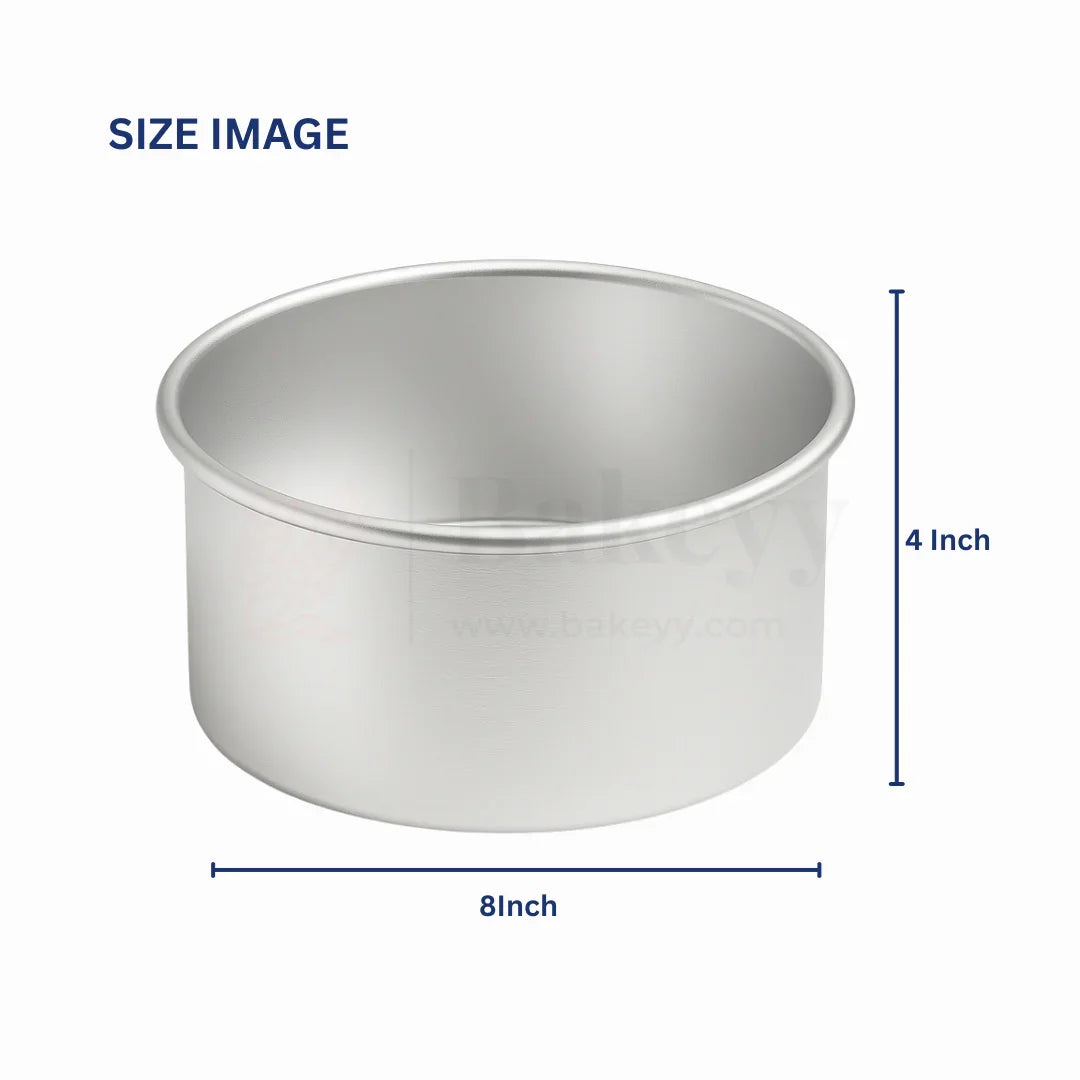 8x4" Round Aluminium Cake Mould