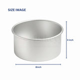 8x4" Round Aluminium Cake Mould