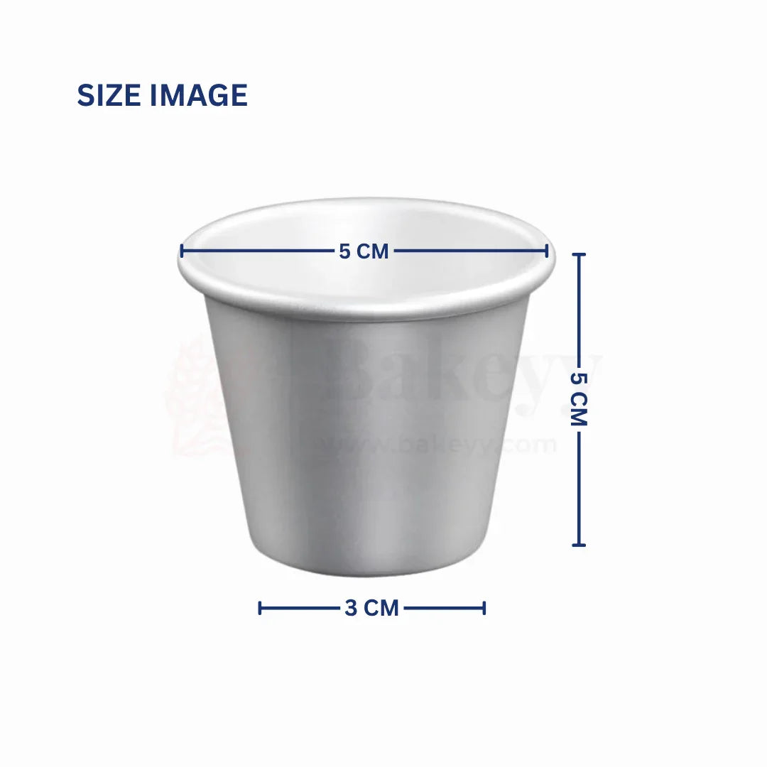 5x3x5 CM Aluminium Glass Mould – Multi-Purpose Mould for Baking, Steaming & Freezing - 1pcs
