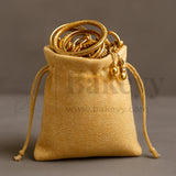 10x14 CM | Jute Potli Bags Light Yellow Colour Drawstring Gift Bags for Return Gifts - Pack of 10