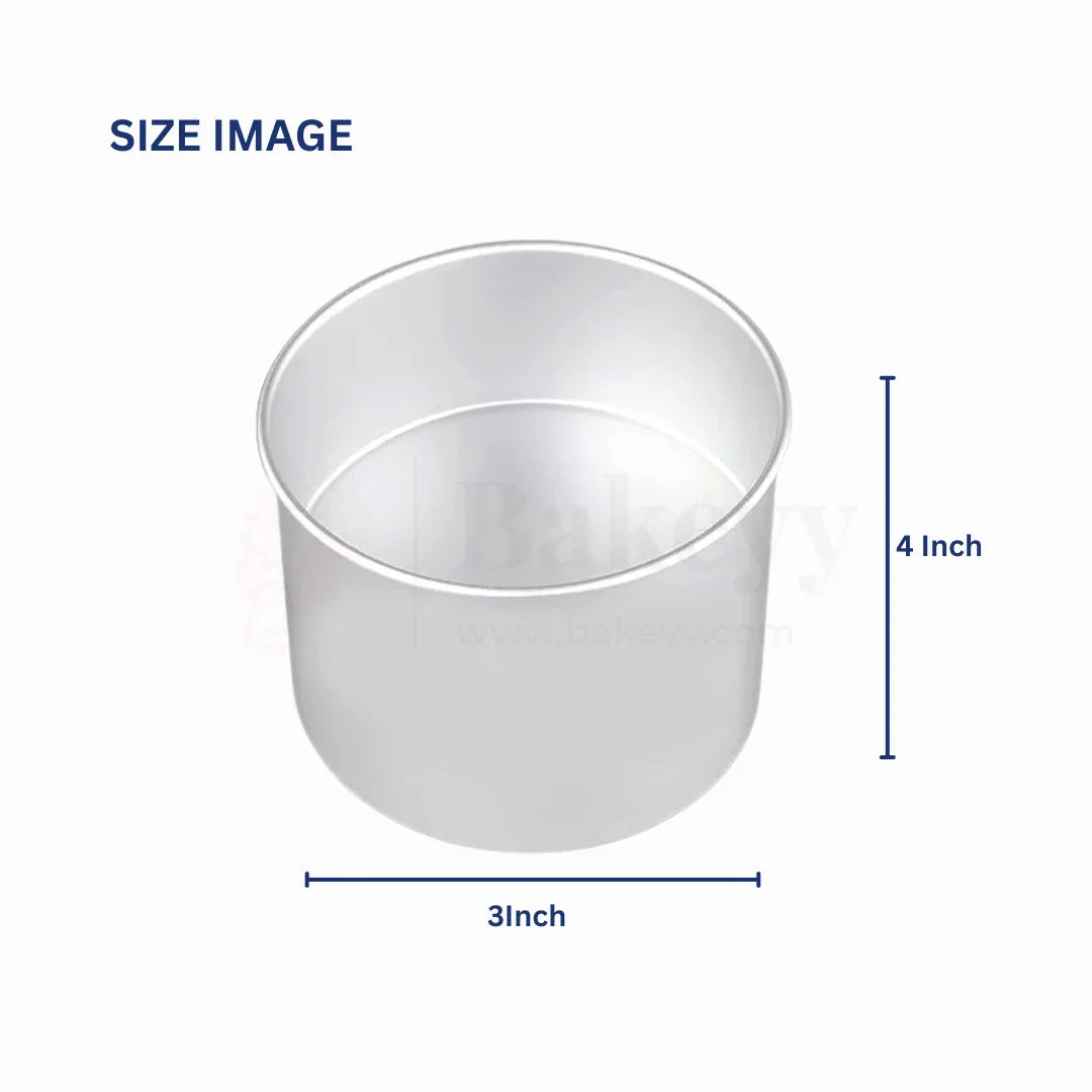 3x4" Round Aluminium Cake Mould
