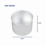 3x4" Round Aluminium Cake Mould