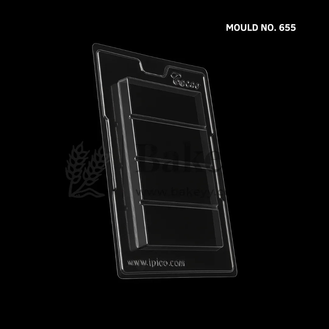 655 | Chocolate Bar Mould – 4 Cavity Cacao Mould