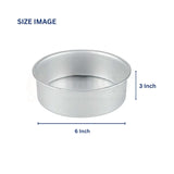 6x3" Round Aluminium Cake Mould