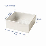8x2" Square Aluminium Cake Mould