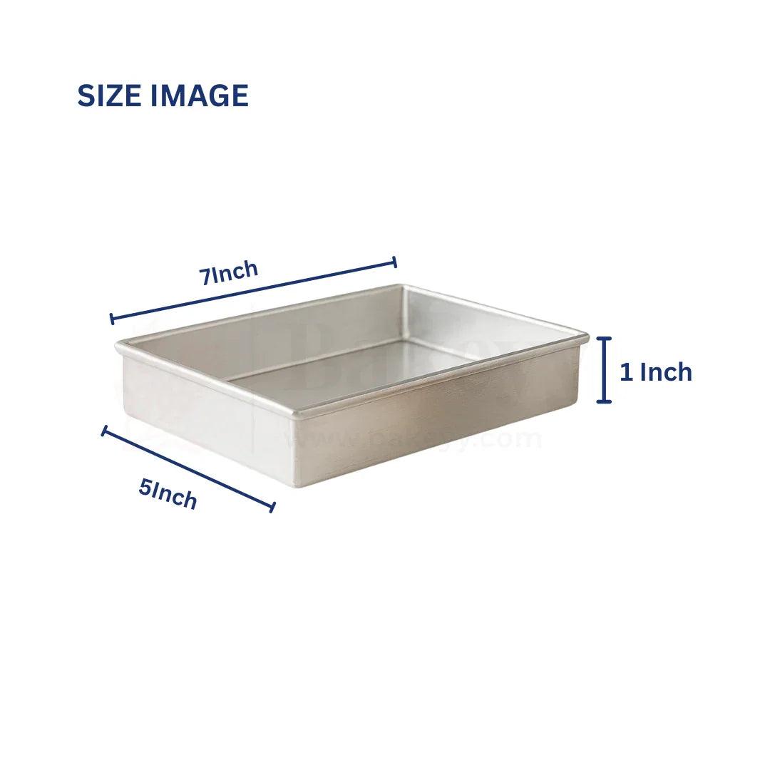 7x5x1" Rectangular Aluminium Cake Mould