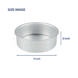 4x3" Round Aluminium Cake Mould