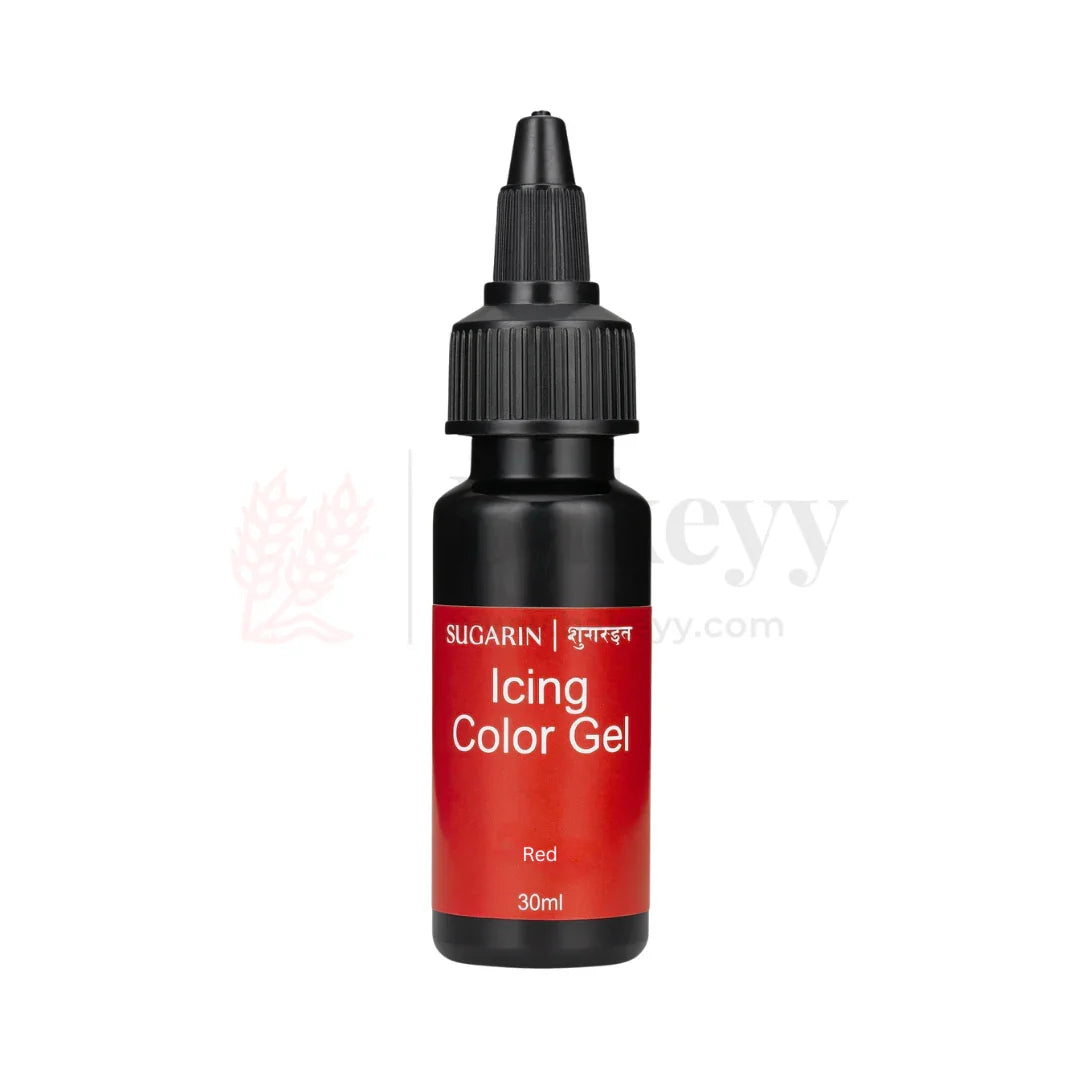Sugarin Red Icing Colour Gel – 30ml | Vibrant Food Gel Colour for Cakes, Fondant & More