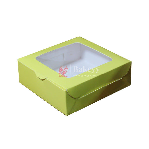 4 Brownie Box Yellow Color | With Window