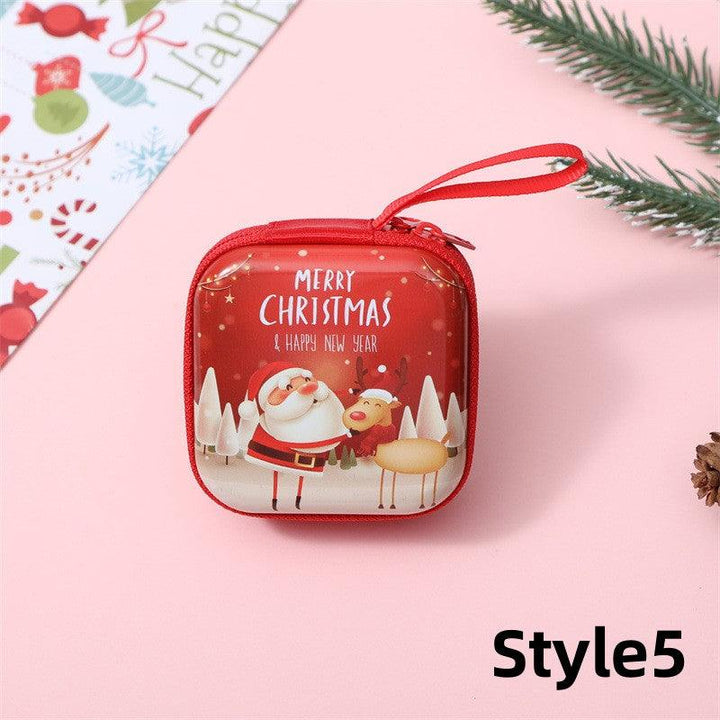 12pc Christmas Storage Bag Cartoon Print Coin Purse For Creative Square Tinplate Pocket With For Coin Card Candy - Bakeyy.com - India - 12pc Christmas Storage Bag Cartoon Print Coin Purse For Creative Square Tinplate Pocket With For Coin Card Candy - Default Title