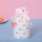 Pink Hearts Stand Up Treat Favor Bags Gift Wrapper Bags for Candy Cookie Chocolate | Pack of 50 | - Bakeyy.com - India - Pink Hearts Stand Up Treat Favor Bags Gift Wrapper Bags for Candy Cookie Chocolate | Pack of 50 | - Medium