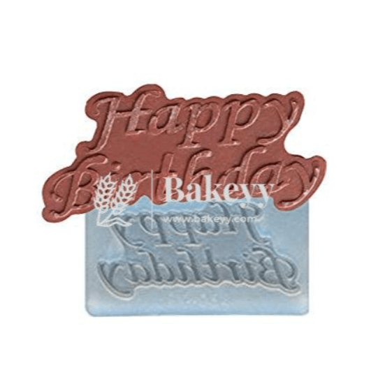 Silicon Garnishing Transfer Sheet Mould Happy Birthday Shape Design 5 in 1 - Bakeyy.com