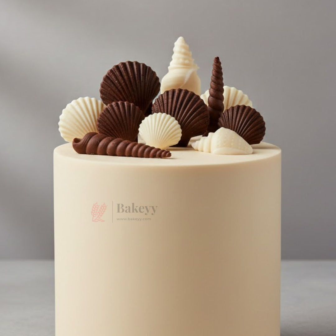 Seashell Silicone Mould for Chocolate | Fondant & Cake Decoration | Ocean Shell Design | Pack of 1
