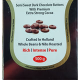 Semi Sweet Dark Chocolate Couverture | True Bel | Truff Belge | 500g Net Weight | Pack of 1 Piece