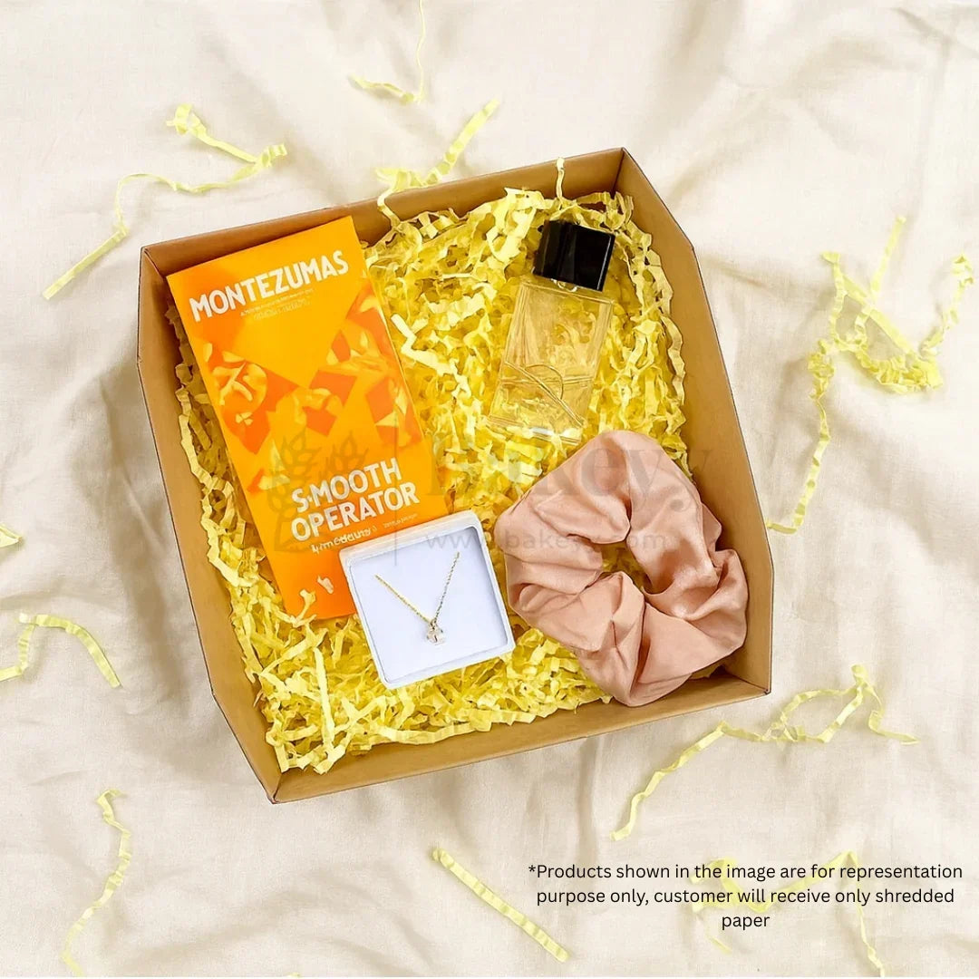 Light Yellow Shredded Paper - Bakeyy.com - India - Light Yellow Shredded Paper - 100 Gram