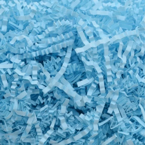 Light Blue Shredded Paper - Bakeyy.com - India - Light Blue Shredded Paper - 100 Gram