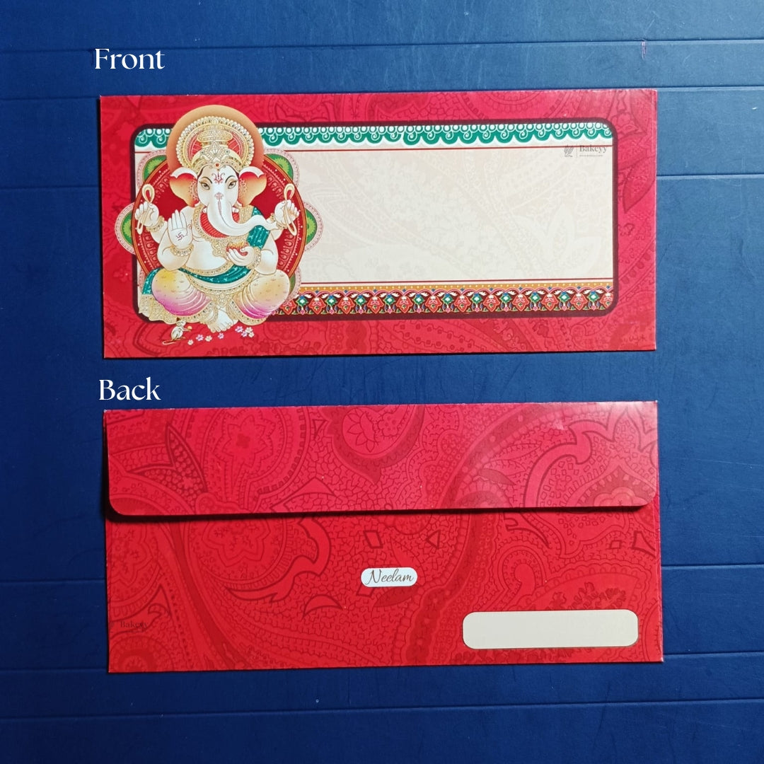 Shree Ganpati Shagun Envelopes | Traditional Cash & Gift Envelopes | Multiple Divine Designs | Pack of 25