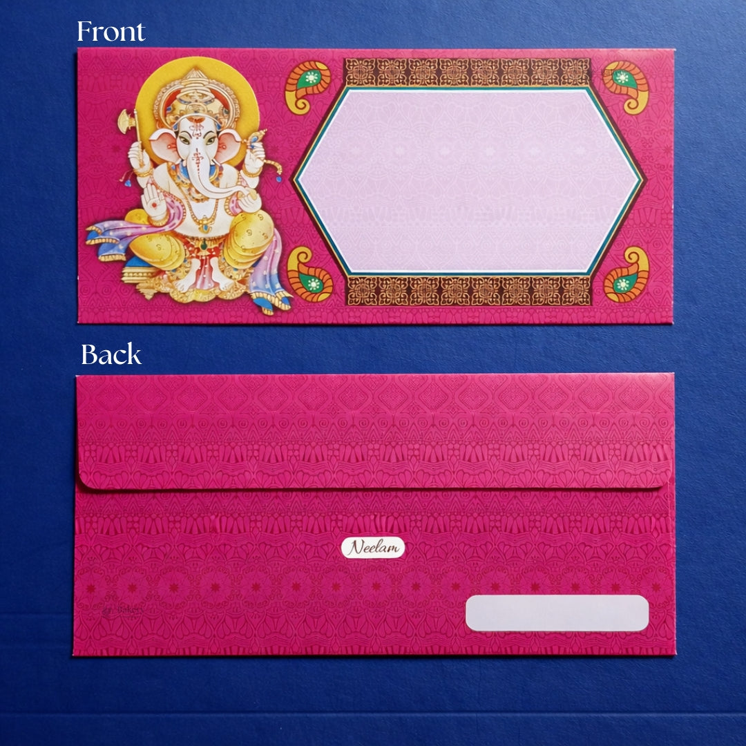 Shree Ganpati Shagun Envelopes | Traditional Cash & Gift Envelopes | Multiple Divine Designs | Pack of 25