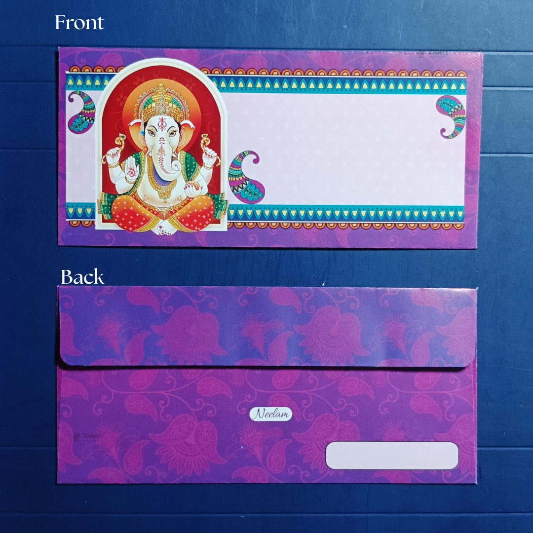 Shree Ganpati Shagun Envelopes | Traditional Cash & Gift Envelopes | Multiple Divine Designs | Pack of 25
