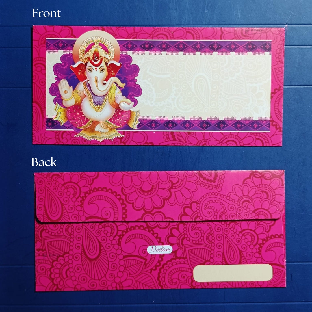 Shree Ganpati Shagun Envelopes | Traditional Cash & Gift Envelopes | Multiple Divine Designs | Pack of 25